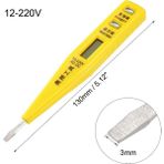 Mcreative Dijital Voltaj Test Cihazı, Elektrikli Kalem Tornavida LCD Devre Test Cihazı Dedektörü Kırılma Noktası Temas Test Kalemi 3 mm Yuva, AC12-220V