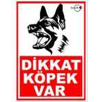 Mcreative Dikkat Köpek Var Pvc Uyarı Levhası