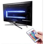 Mcreative Dükkan Tv Monitör Arkası Kumandalı Rgb Şerit LED Iç Mekan LED Işıldak | Animasyonlu Rgb Şerit LED (1 Metre)