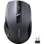 Mcreative Ergonomische Draadloze Muis Met USB Ontvanger 2.4 Ghz Silent Click USB Muis 4000 Dpı Verstelbaar Compatibel Met Pc,tablet,laptop,windows,macos, Linux. (Zwart)