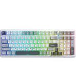 Mcreative F99 3 Modlu Rgb Hot Swap Mekanik Linear Graywood V3 Switch Kablosuz Makrolu Klavye Gri