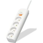 Mcreative F9E400FR1M Akım Korumalı Uzatma Priz, 4lü, 1m,giriş Voltajı 230,4 Ac Çıkış,ac Girdi Frekansı 50,ürün Rengi Beyaz