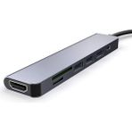 Mcreative Fc-17 Type-C To 3*usb 3.0 4K Ultra Hd HDMI Sd Tf Kart Girişli 7ın1 Çevirici Hub Adaptör