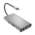 Mcreative FC31 Gigabit Macbook Uyumlu Type-C™ Usb-C To 4* USB 3.0 4K 1080P Hd HDMI VGA RJ45 Pd Aux Ses Sd Tf Kart 11IN1 Çevirici Hub Adaptör