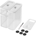 Mcreative Fresh & S Cube Saklama Düzenleyici, 5 Parçalı Orta Set, Kiler Düzenleyiciler ve Depolama, Plastik, Bpa Içermeyen Hava Geçirmez Kuru Gıda Saklama Kabı Badem, Muz Cipsi, Kuruyemiş ve Daha