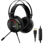 Mcreative Glary 7.1 Mikrofonlu Rgb Oyuncu Kulaklığı, Siyah