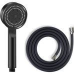 Mcreative Glee Turbo 5 Fonksiyonlu Duş Seti - Yüksek Basınçlı Duş Başlığı ve Kopmaz Pvc Hortum (150CM) - 2 Renk Seçeneği (Siyah)
