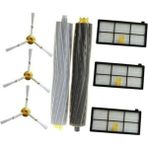 Mcreative Gri Roomba 800 850 860 861 864 866 870 880 890 900 980 975 976 974 Hepa Filtre Fırça Silikon Ana Fırça Yedek Yenileme Seti-8 Parça