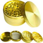Mcreative Grınder Parçalayıcı Metal Baharat Öğütücü Herb Spice 4 Katmanlı 40MM / 50MM / 63MM (Gold, 75MM)