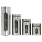 Mcreative Home 2'li Ayarlanabilir Metal Gövdeli Cam Tuzluk ve Baharatlık Seti - Şık ve Dayanıklı Tasarım, Mutfakta Pratik Kullanım (Krom, 10 cm)