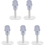 Mcreative Kapı Stoperi Beyaz 8 cm Metal Kapı Tamponu Durdurucu Tutucu Kapı Stopu Silikonlu 5 Adet