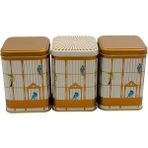 Mcreative Kare Metal Saklama Kabı 87X87X125, 3'lü Set, Bird Cage (Bird Cage)