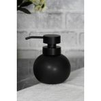 Mcreative Lüks Siyah Tombul Stoneware Sınanı Sabunluk, Siyah Başlıklı Deterjanlık, Banyo Nane Mutfak Sabunluğu, Iliva