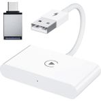 Mcreative Mobile Usb+ Type-C iPhone Kablosuz Wireless Carplay Adaptör Çevirici Beyaz