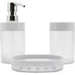 Mcreative Parça Banyo Seti, Sabunluk ve Fırçalık, Üst Kalite Banyo Aksesuarı