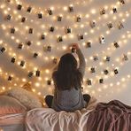 Mcreative Peri LED Işık 10 Metre (Sarı) Pilli + 50 Adet Küçük Mandal