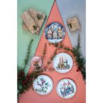 Mcreative Porselen Festive 4 Parça 15 cm Tabak