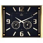 Mcreative Premium Barometreli Isı - Nem Ölçer Kabartma Rakamlı Duvar Saati 41.5 x 32 cm 707-A-1