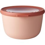 Mcreative RST62100BLH Cirqula Çok Amaçlı Kase, Yuvarlak, Çıkarılabilir Kapaklı, Kırılmaz Malzeme, Sızdırmaz, Derin Dondurucuya Uygun, Bulaşık Makinesinde Yıkanabilir, Nordic Blush, 1000 ml
