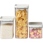Mcreative Saklama Kutusu Seti Omnia Dikdörtgen Beyaz - 700 Ml, 1100 ml ve 2000 ml - Gıda Için Pratik Saklama Kabı - Hava Geçirmez Saklama Kutuları Mutfak Dolabı ve Raf Için Uygundur
