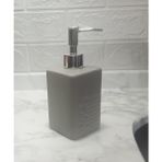 Mcreative Sıvı Sabunluk Gri Modern 7X7X17CM 300ML Banyo Seti