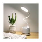 Mcreative Telefon Tutuculu Masa Lambası, 360° Esnek Okuma Lambası, 3 Parlaklık, 3 Renk Sıcaklığı, USB Şarj Edilebilir Pil, Göz Koruması, 24 LED Kıskaçlı Lamba, Yatak Çalışma Masası Lambası