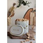 Mcreative Terrazzo Cream Desenli Oval Metal Saklama Kabı 11X15 cm (Terrazzo Cream)
