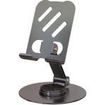 Mcreative Trend Yüksek Kaliteli Metal Stand Katlanabilir ve Ayarlanabilir 360 Derece Dönebilen Tablet Standı Telefon Tutucu Masa Üstü Gri Stant