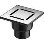 Mcreative V-Flow Kare 5608280 Duş Kanalı, Alttan Çıkışlı, 15X15 Cm, Dk 100 Kapak, Parlak Krom