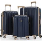 MÇS 3lü Set Kırılmaz Silikon Seyahat Valizi Bavulu V305 Laci Şampanya