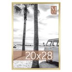 MCS Foundation 20x28 Poster Çerçevesi Geleneksel Pirinç, Dikey ve Yatay Duvara Asmalı Fotoğraflar, Posterler ve Sanat Baskıları için Büyük Resim Çerçevesi (1'li Paket)