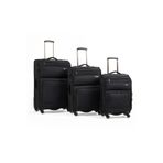 MÇS Lüx Kumaş 3'lü Valiz Set Siyah - V117