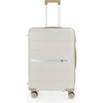 Mçs Polipropilen Valiz V366 65 cm - Beyaz - Gold