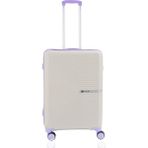 Mçs Polipropilen Valiz V374 65 cm - Beyaz - Lila