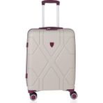 Mçs Polipropilen Valiz V375 65 cm - Beyaz - Mürdüm