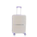 Mcs V366 75 cm Beyaz Lila Polipropilen Valiz