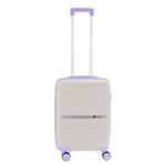 Mcs V366 Beyaz Lila 55 cm Polipropilen Valiz