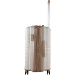 MÇS V379 Aura Y.üretim Pp Valiz 55 cm + 75 cm Siyah Set - Beyaz - Gold
