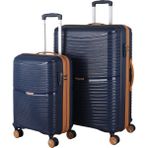MÇS V379 Aura Y.üretim Pp Valiz 55 cm + 75 cm Siyah Set - Hardal