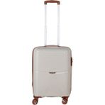 MÇS V379 Aura Y.üretim Pp Valiz 55 cm - Beyaz - Kahve