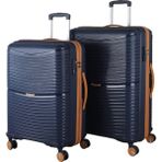 MÇS V379 Aura Y.üretim Pp Valiz 65 cm + 75 cm Siyah Set - Hardal