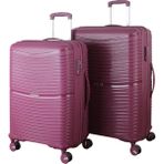 MÇS V379 Aura Y.üretim Pp Valiz 65 cm + 75 cm Siyah Set - Mürdüm