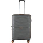 MÇS V379 AURA Y.ÜRETİM PP VALİZ KOYU PUDRA SET - Gri - Hardal