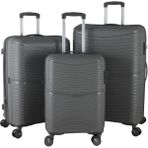 MÇS V379 Aura Y.üretim Pp Valiz Siyah Set - Gri