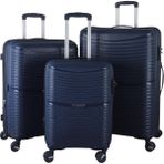 MÇS V379 Aura Y.üretim Pp Valiz Siyah Set - Lacivert