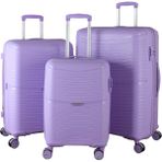 MÇS V379 Aura Y.üretim Pp Valiz Siyah Set - Lila