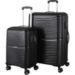 MÇS V379 Pp Y.üretim Pp Valiz 55 cm + 65 cm Siyah Set - 0 - Siyah