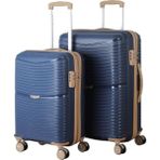 MÇS V379 Pp Y.üretim Pp Valiz 55 cm + 65 cm Siyah Set - Lacivert - Kahve