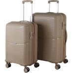 MÇS V379 Pp Y.üretim Pp Valiz 55 cm + 65 cm Siyah Set - Şampanya
