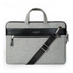 McStorey 12 İnç Laptop Tablet Çantası 360° Korumalı Peluş Astarlı Omuz Askılı El Taşıma Kılıfı 32x21cm Gri